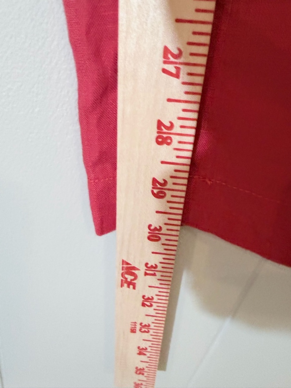 Banana Republic 100% Linen Tomato Red Wide Leg Tie Waist Pants Women’s 10 - Picture 6 of 8